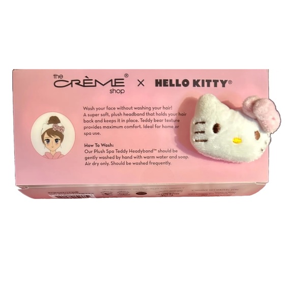 Hello Kitty Plush Spa Headband with Cranberry Vanilla Bath Body set. - Picture 4 of 5